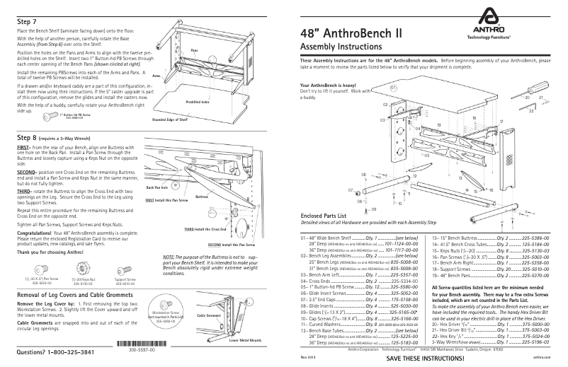 Page n°1 - Manuel utilisateur Anthro AnthroBench II