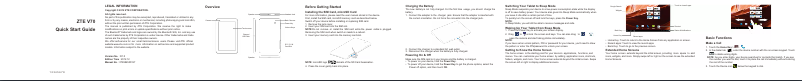 Image de la première page du manuel de l'appareil V70