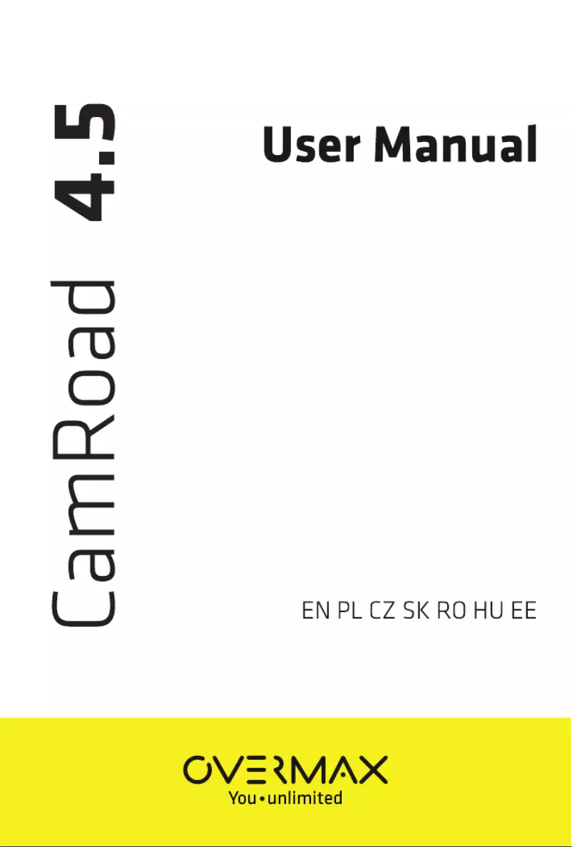 Page n°1 - Manuel utilisateur Overmax Camroad 4.5