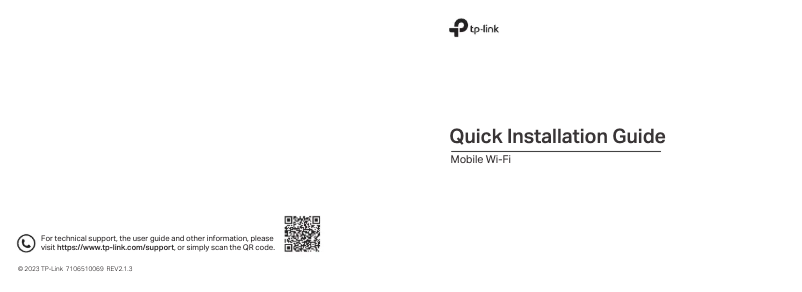 Page 1 de la notice Manuel utilisateur TP-Link M7650