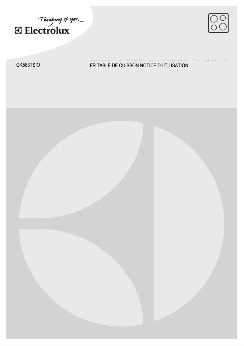 Página 1 del manual Manual de usuario Electrolux GK583TSIO