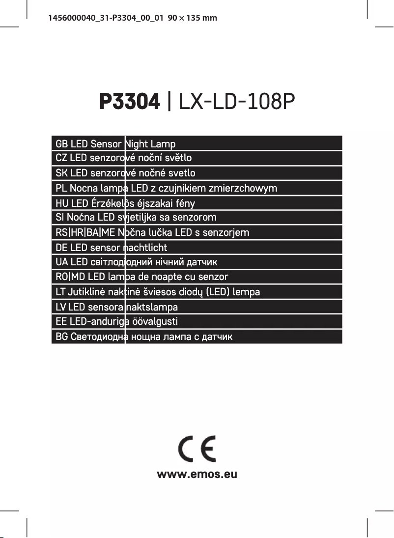 Page 1 de la notice Manuel utilisateur Emos P3304