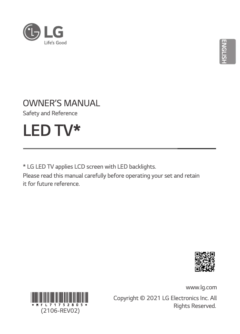 Page n°1 - Manuel utilisateur LG 75UP77109LC