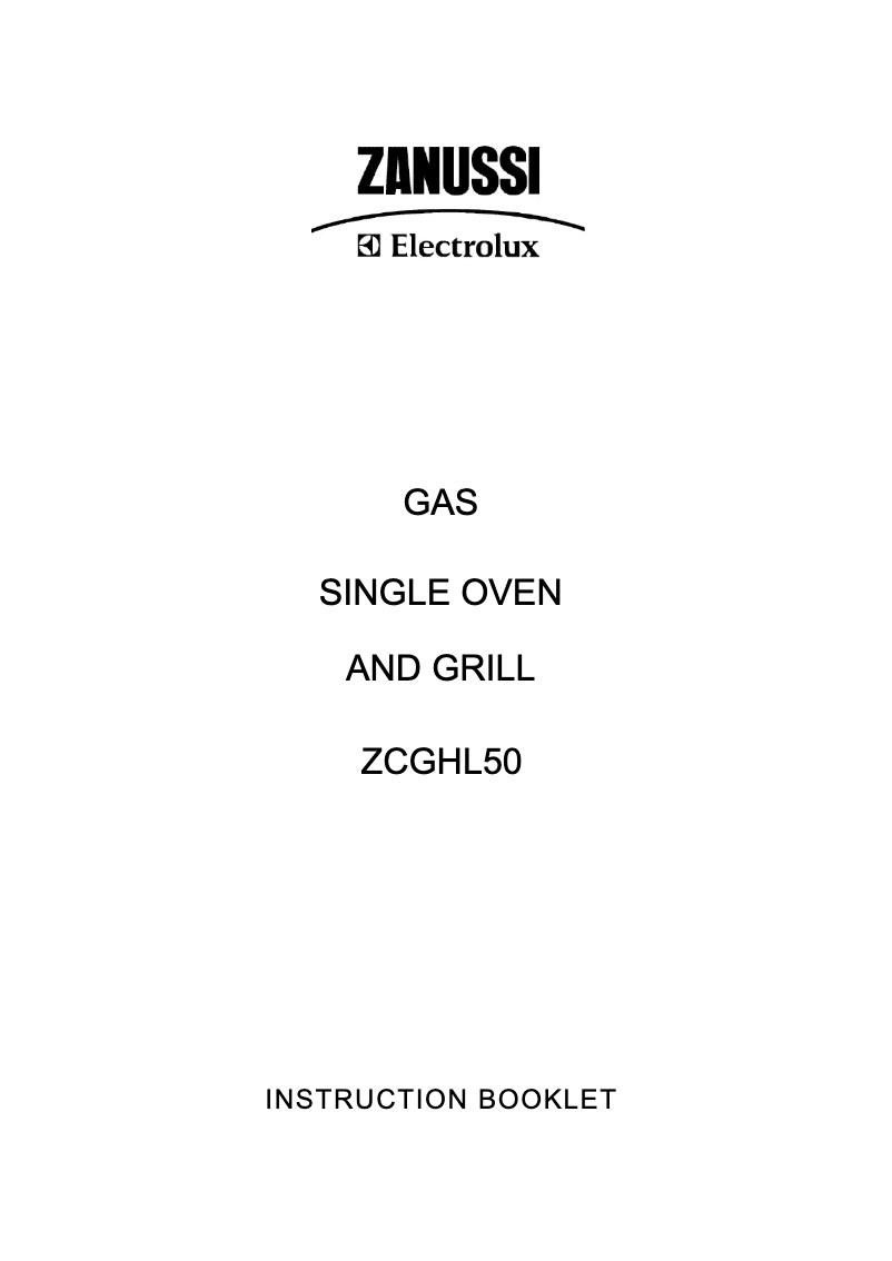 Página 1 del manual Manual de usuario Zanussi-Electrolux ZCGHL50WN