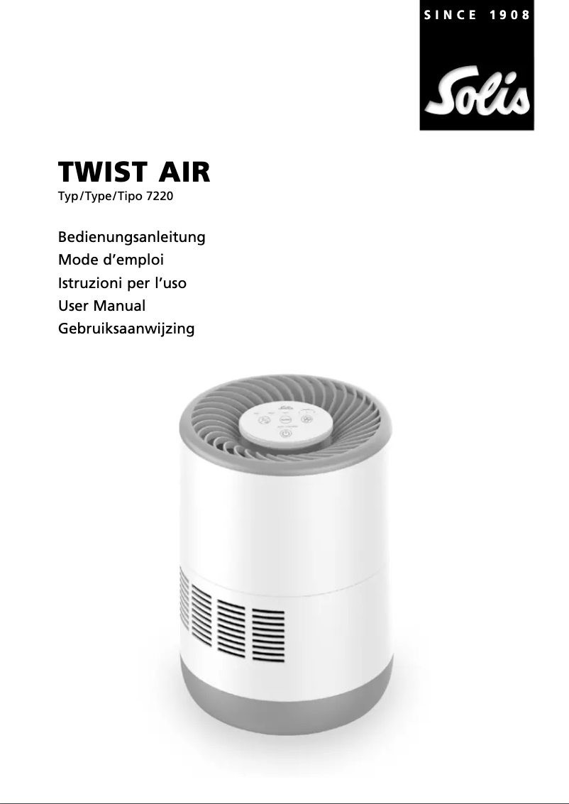 Image de la première page du manuel de l'appareil Twist Air 7220