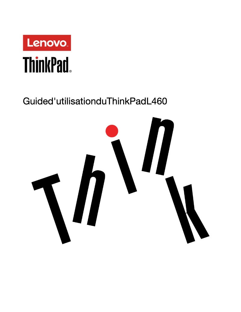 Image de la première page du manuel de l'appareil Thinkpad L460