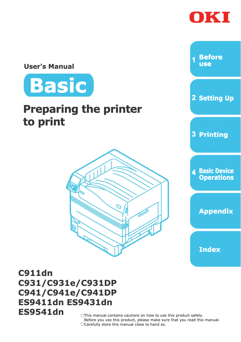 Page 1 de la notice Manuel utilisateur OKI C931DN