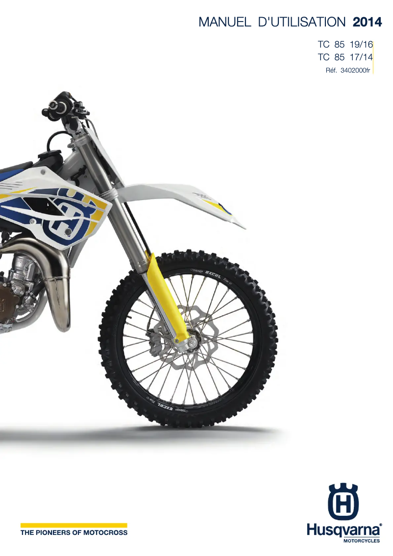 Page 1 de la notice Manuel utilisateur Husqvarna TC 85 19/16 (2014)