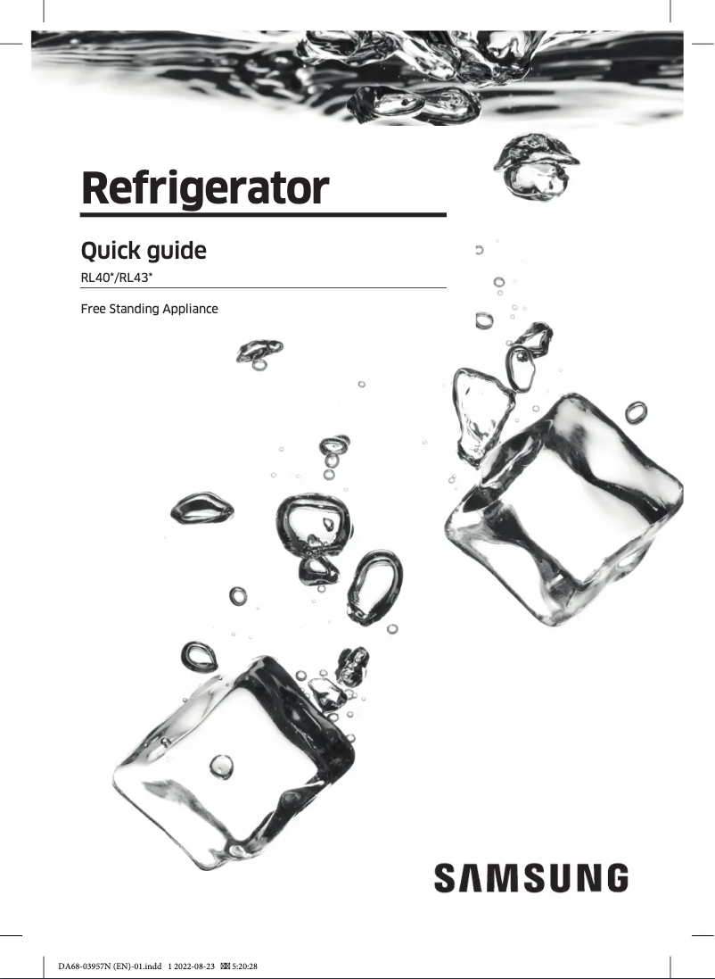 Page n°1 - Manuel utilisateur Samsung RL4354RBABS