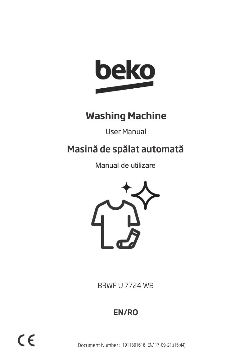 Page 1 de la notice Manuel utilisateur Beko B3WFU7724WB