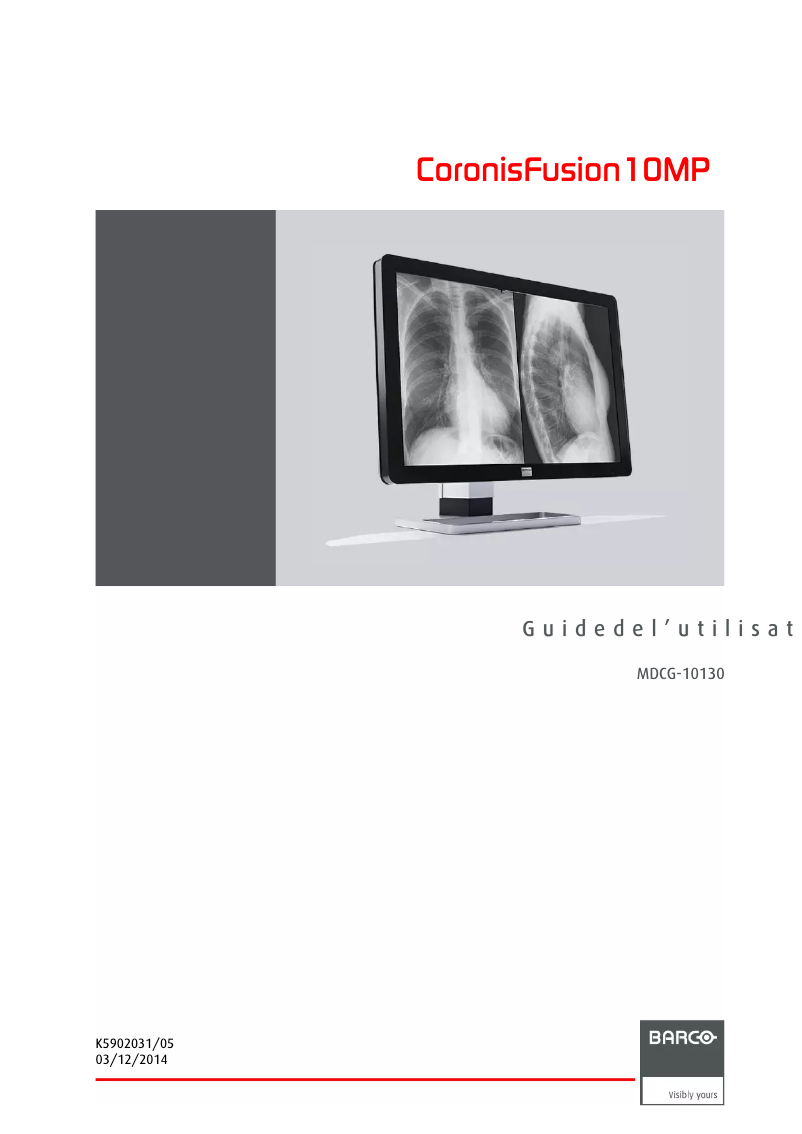 Page n°1 - Manuel utilisateur Barco Coronis Fusion MDCG-10130