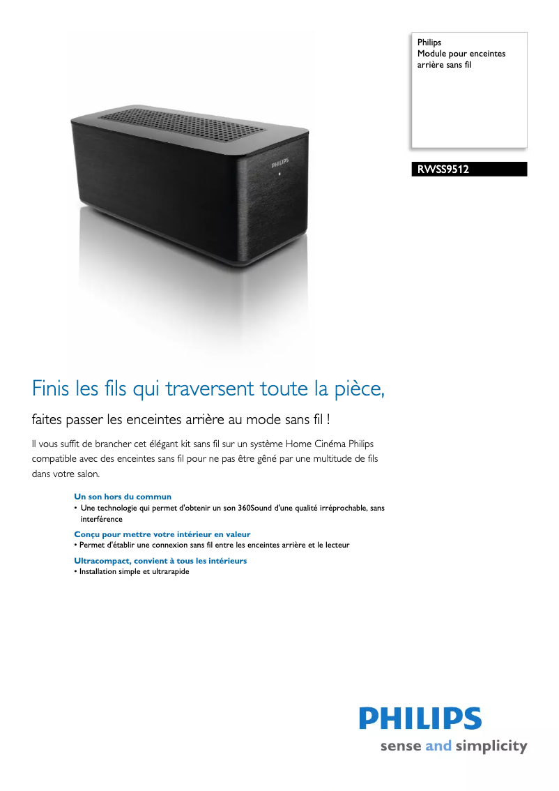 Image de la première page du manuel de l'appareil RWSS9512