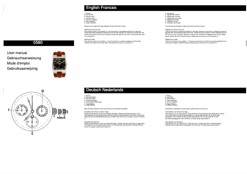 Page 1 de la notice Manuel utilisateur Davis 0580