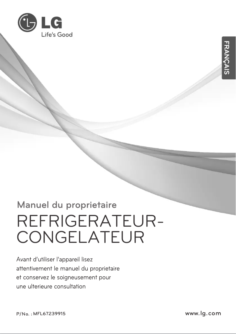 Page 1 de la notice Manuel utilisateur LG GR-B702GQC