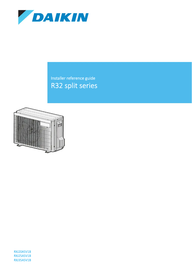 Image de la première page du manuel de l'appareil RXJ35A5V1B
