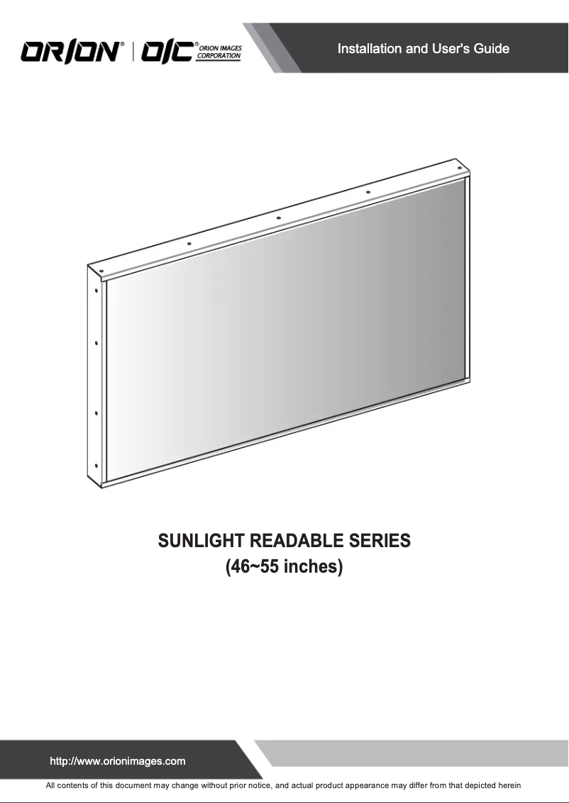 Página 1 del manual Manual de usuario Orion 55RNCS
