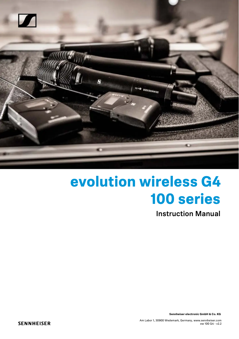 Page n°1 - Manuel utilisateur Sennheiser ew 100 G4-835-S