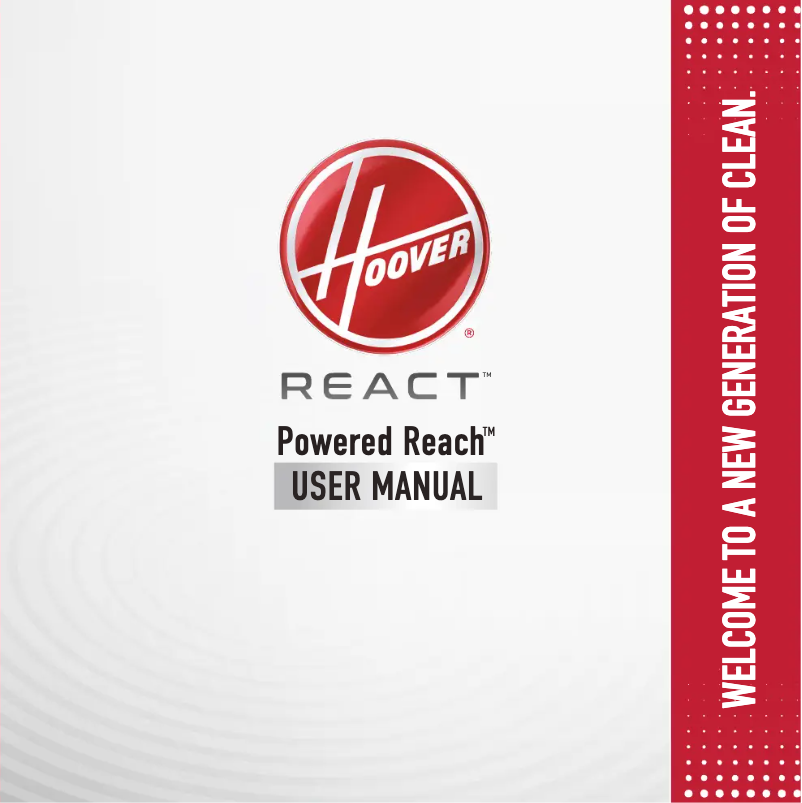 Page n°1 - Manuel utilisateur Hoover React Powered Reach UH73510