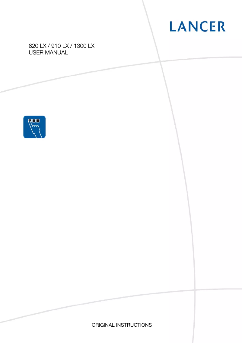 Page n°1 - Manuel utilisateur Lancer 910 LX