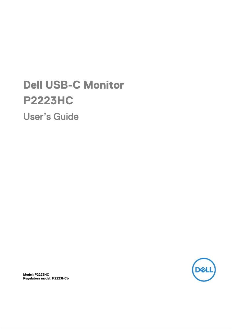 Image de la première page du manuel de l'appareil P2223HC