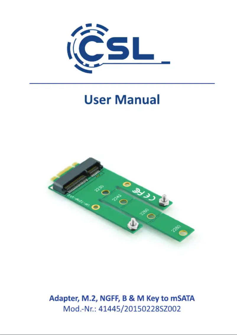 Page 1 de la notice Manuel utilisateur CSL 301027