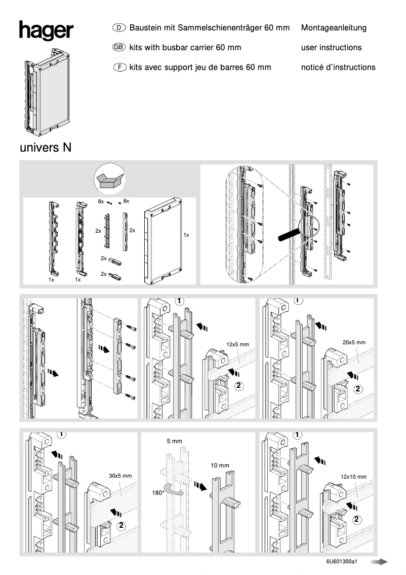 Page n°1 - Manuel utilisateur Hager UE31E0A