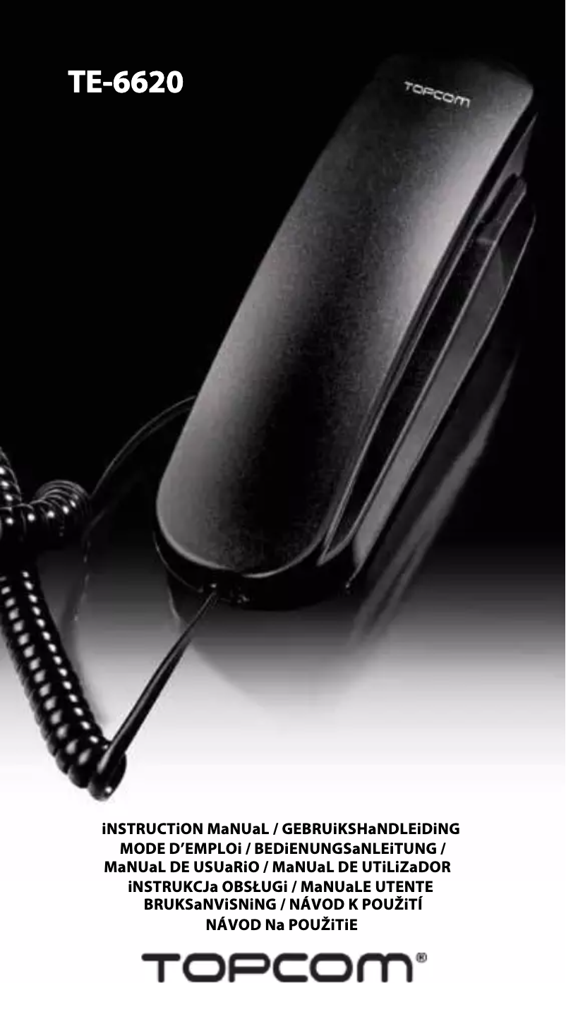 Page 1 of the manual User Manual Topcom TE-6620