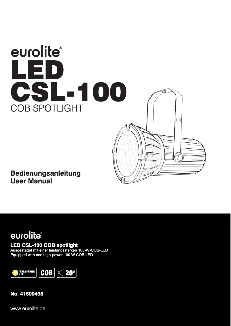Page 1 de la notice Manuel utilisateur Eurolite LED CSL-100