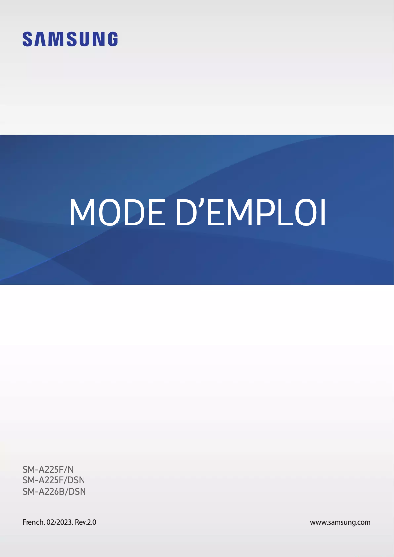 Page n°1 - Manuel utilisateur Samsung Galaxy A22