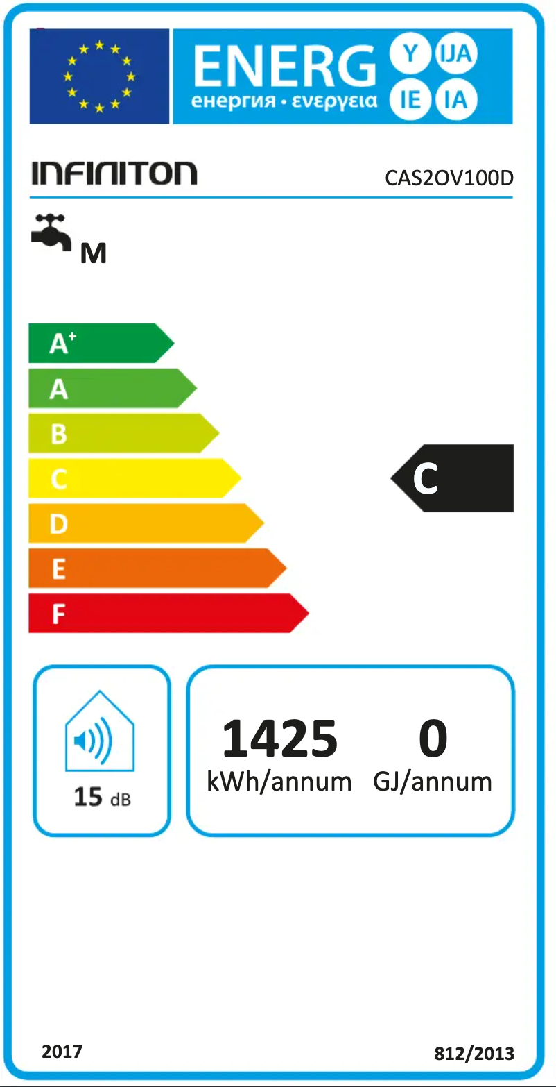 Page n°1 - Label énergétique Infiniton CAS2OV100D