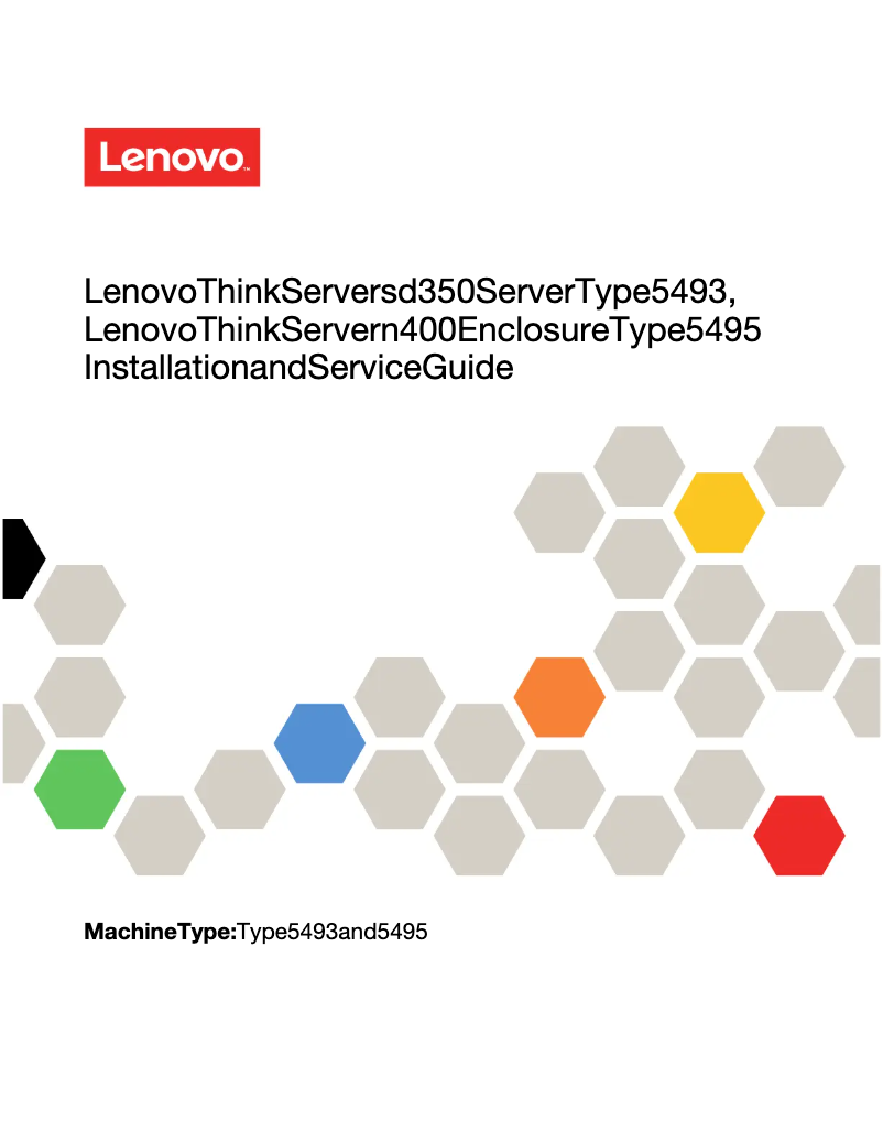 Image de la première page du manuel de l'appareil ThinkServer sd350