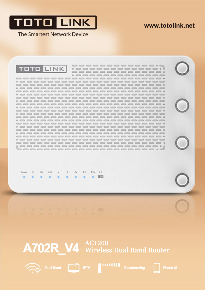Page n°1 - Manuel utilisateur Totolink A702R V4