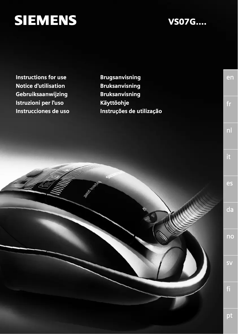 Page n°1 - Mode d'emploi Siemens VS07GP1266