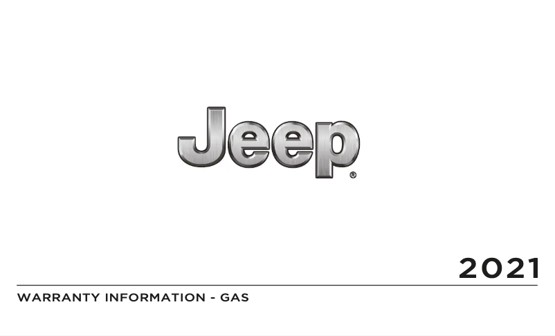 Page 1 de la notice Informations de garantie Jeep Compass (2021)