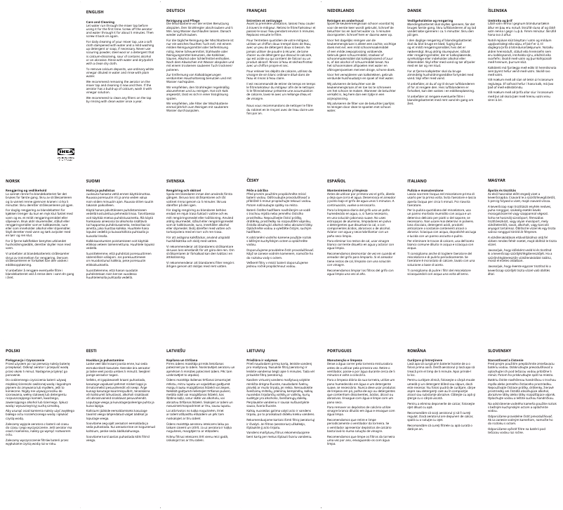 Page 1 de la notice Mode d'emploi Ikea BOSJÖN