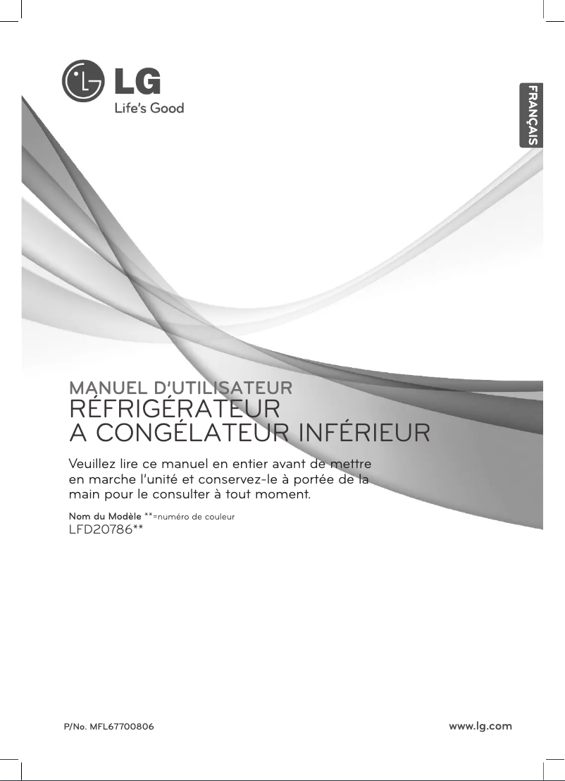 Imagen de la primera página del manual del dispositivo LFD20786SB