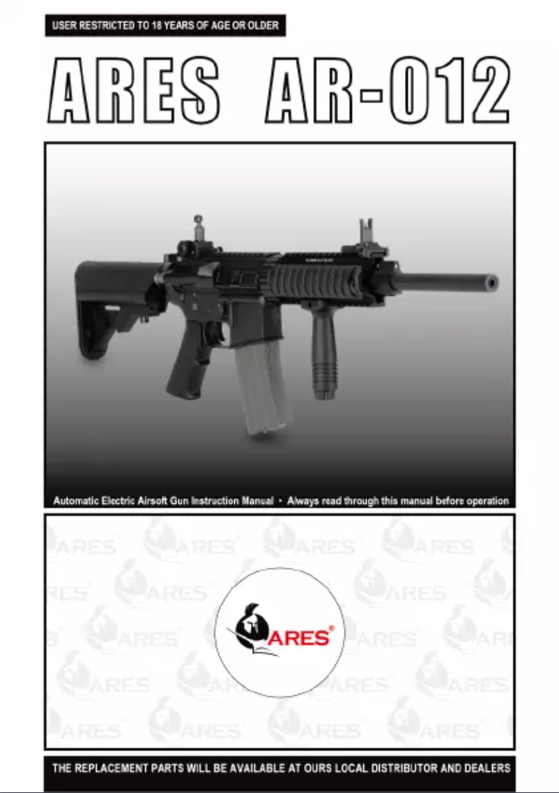 Image de la première page du manuel de l'appareil AR-012