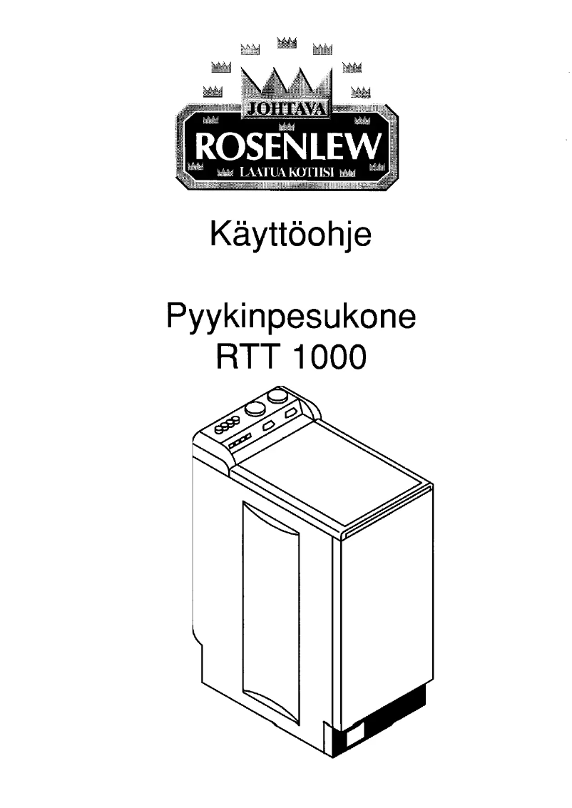 Page n°1 - Manuel utilisateur Rosenlew RTT1000