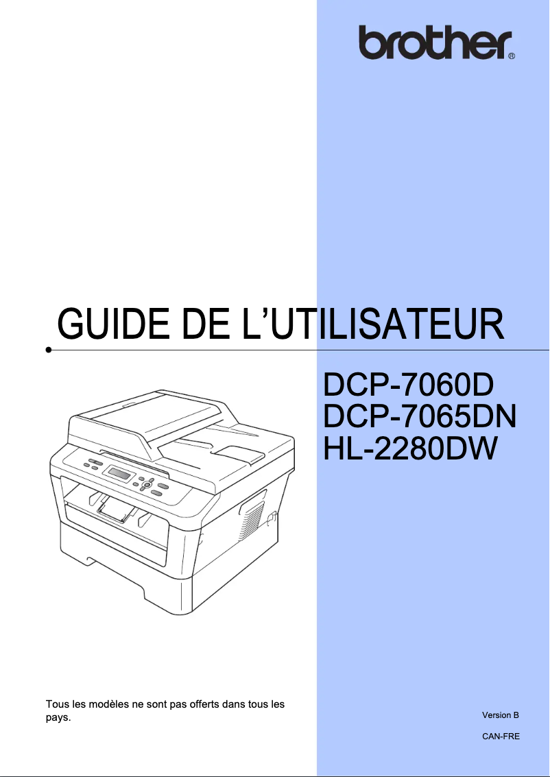 Page n°1 - Manuel utilisateur Brother DCP-7060D