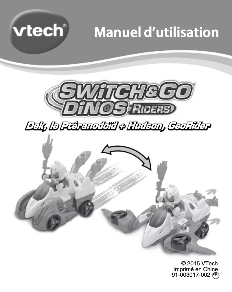 Page 1 of the manual User Manual Vtech Petits Dinos transformables assortis