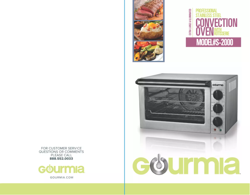 Page 1 de la notice Manuel utilisateur Gourmia S2000