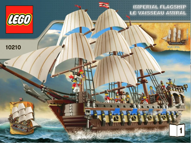 Page 1 de la notice Manuel utilisateur Lego Pirates 10210