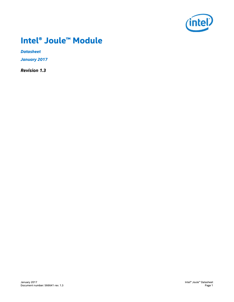Page 1 de la notice Manuel utilisateur Intel Joule 550x Compute Module