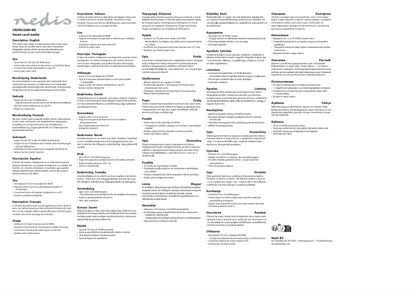 Page 1 de la notice Manuel utilisateur Nedis CRDRU2SM1BK