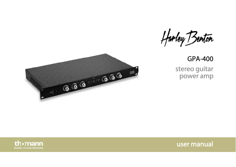 Image de la première page du manuel de l'appareil GPA-400