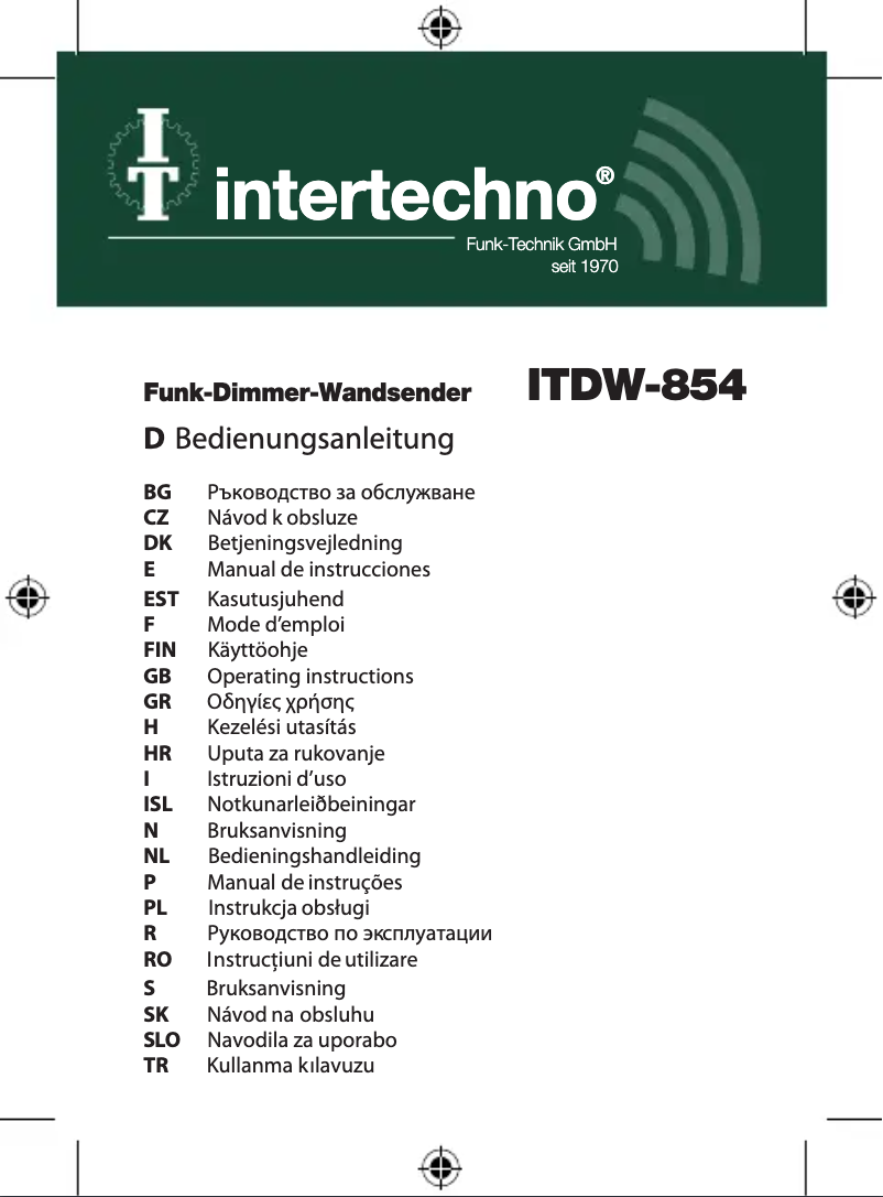 Page 1 de la notice Manuel utilisateur Intertechno ITDW-854