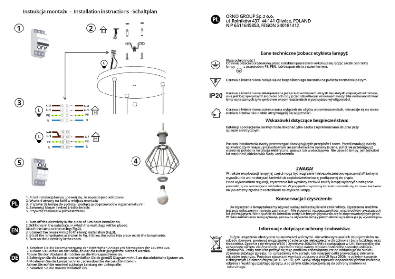 Page n°1 - Manuel utilisateur Adviti AD-LD-6264BE27M