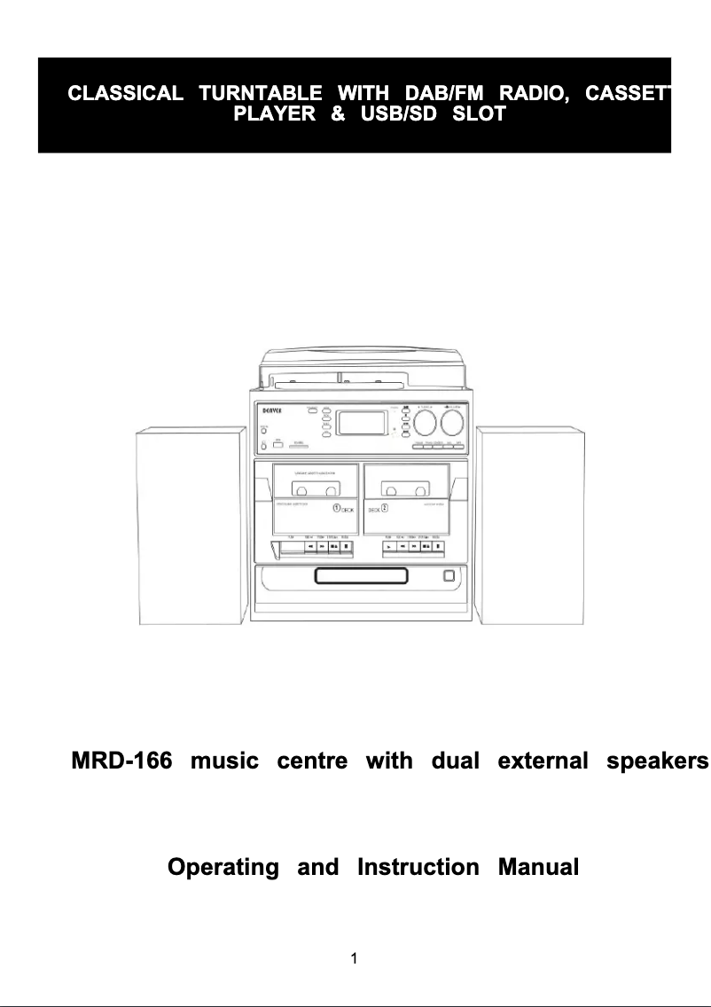 Página 1 del manual Manual de usuario Denon MRD-166