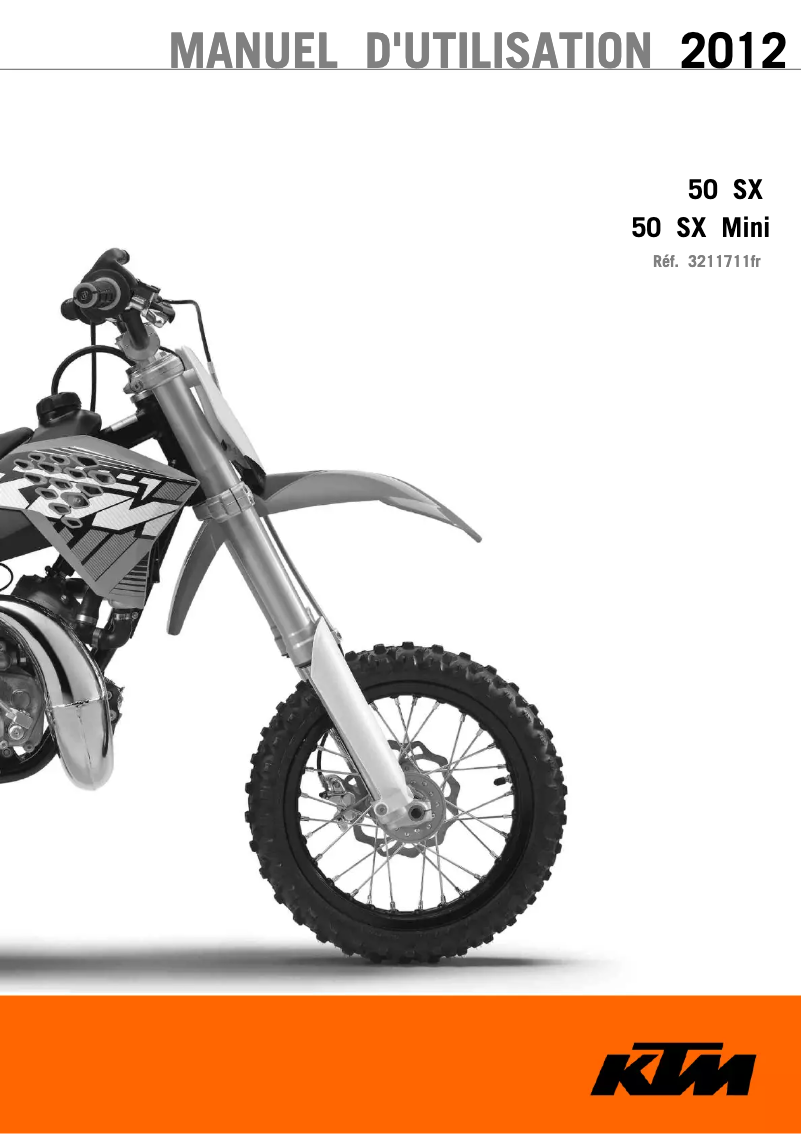 Image de la première page du manuel de l'appareil 50 SX (2012)