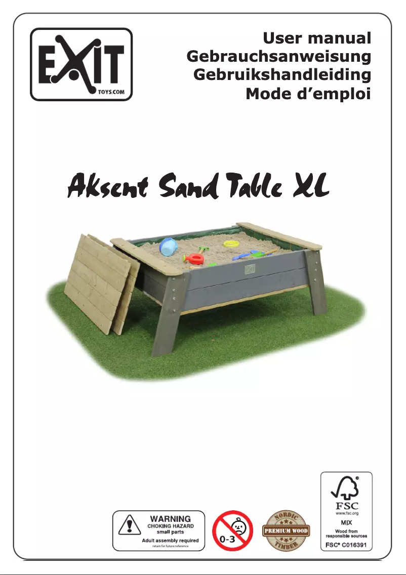 Image de la première page du manuel de l'appareil Aksent Sandtable XL